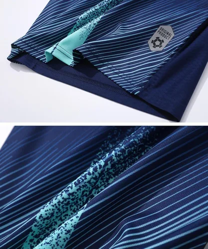 Vista 6 de Paquete de 2 camisetas de fútbol y pantalones cortos para niño, de secado rápido, uniforme de entrenamiento de equipo deportivo