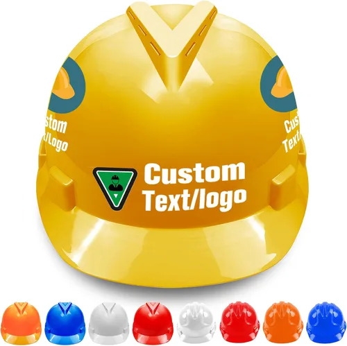 Vista 10 de Cascos de seguridad personalizados para hombres, casco de construcción de logotipo personalizado