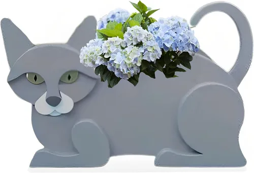 Vista 37 de Macetero de flores para perros, regalos para mujeres, bonitas macetas de PVC para perros, macetas para interiores y exteriores, maceta de jardín