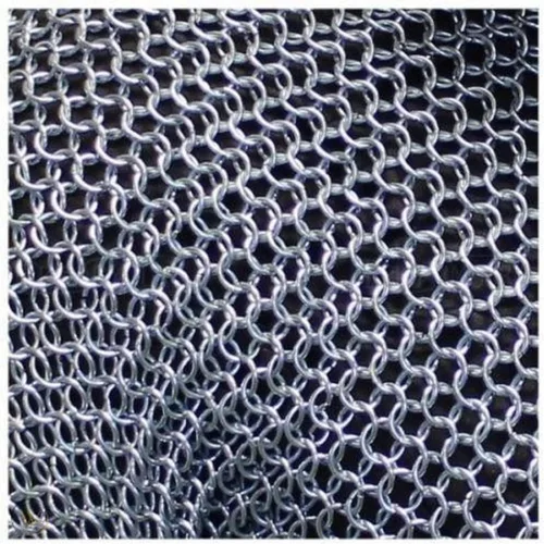 Vista 4 de Camisa de malla de aluminio con malla a tope Haubergeon Medieval Costume Armour