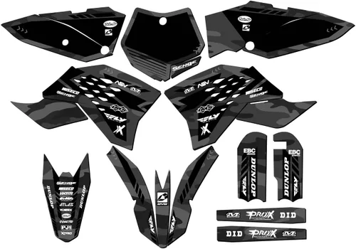 Vista 6 de Kit de base gráfica SX 65 Apache Green Senge 2009-2015 compatible con KTM