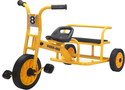 Vista 7 de Triciclo para niños de edad 2-6 años, triciclo para niños con rueda grande, triciclo para jardín de infantes y cuidado diurno al aire libre
