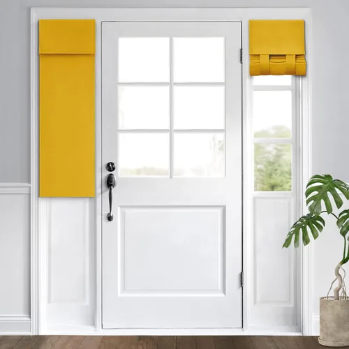 Vista 31 de HOMEIDEAS Cortinas Opacas para Aula para Puerta Principal, Cubierta de Ventana de Puerta de Aula, Persianas de Privacidad con Aislamiento Térmico