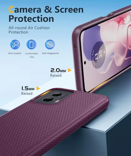 Vista 345 de FNTCASE Funda para iPhone 17 Pro: Fundas delgadas translúcidas de color azul claro compatibles con MagSafe, protección completa de la cámara