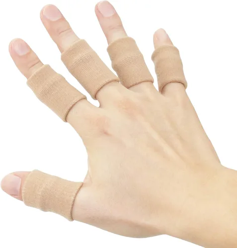 Vista 6 de Fundas para dedos, soporte de férula para el pulgar para soporte de dedos, cinta elástica transpirable, protector de presión de compresión