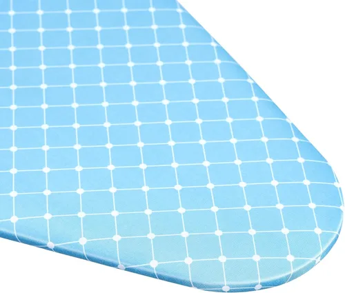 Vista 9 de Tabla de planchar de tamaño completo, mesa, altura ajustable, plegable, 42 pulgadas con cubierta resistente al calor (azul)