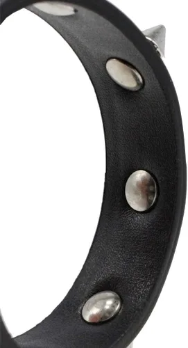 Vista 5 de Leather Spike Bracelet Punk Studded Rivet Cuff Black Wristband