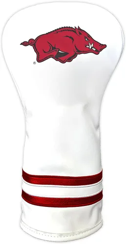 Vista 2 de Team Golf NCAA Blanco Vintage Cubierta para Cabeza de Conductor de Golf, Diseño Ajustado, Diseño Retro