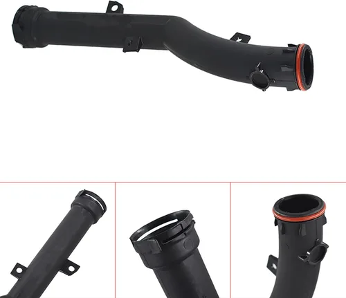Vista 2 de Bomba de agua a carcasa de termostato Tubo de agua del motor con junta tórica Reemplazo para Mini Cooper 11537589713 11537541845