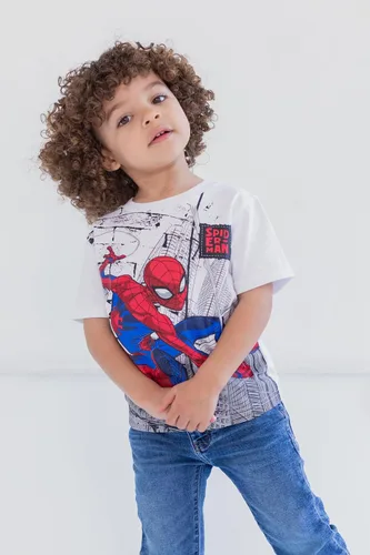 Vista 6 de Marvel Spider-Man Boys' 4-Pack Short Sleeve Tees Toddler to Big Kid