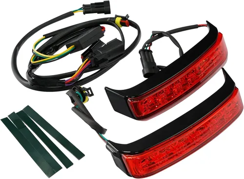 Vista 11 de TCT-MOTORPARTS Bolsas LED para alforjas con luz de giro de freno para Harley Electra Road Glide FLHTCU FLHTK FLHTCUL, FLHTKL, FLTRU FLHTKSE FLTRUSE