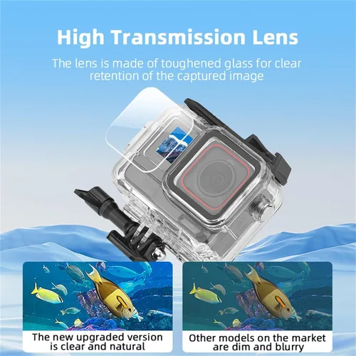 Vista 5 de Funda de buceo de 196 pies compatible con Insta360 Ace Pro, funda impermeable protectora subacuática para buceo con accesorios para cámara Ace Pro