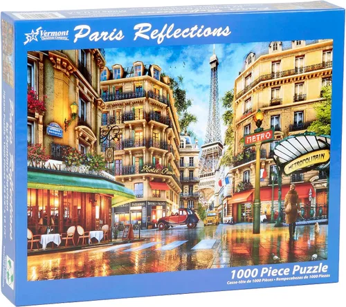 Vista 2 de Vermont Christmas Company Paris Reflections - Rompecabezas de 1000 piezas