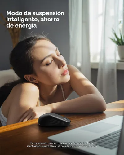Vista 5 de wegear Ratón inalámbrico Bluetooth para portátil, PC, MacBook, Chromebook-negro 1600 DPI Optical Tracking Blue Tooth Mice, Compact and Portable