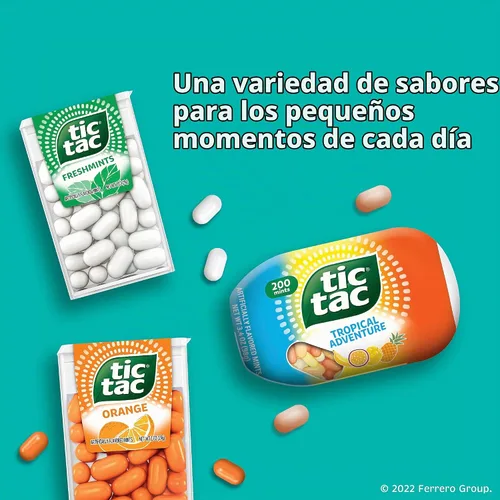 Vista 5 de Tic Tac Pastillas de Menta Wintergreen para el Aliento, Paquete a Granel de 12, Refrescante Para Llevar, 1 Oz Cada Una