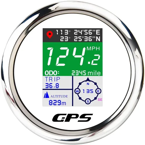 Vista 9 de Velómetro GPS MAIMEIMI 85mm 3-3/8" Digital para Barco, Velómetro GPS, Velómetro Impermeable, MPH, Nudos y Km/h Ajustable para Auto, Marino, Camión
