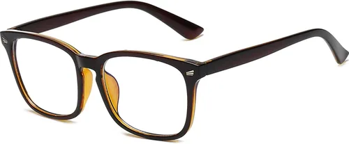Vista 31 de Onrtry Gafas sin receta para hombres y mujeres, lentes transparentes cuadradas