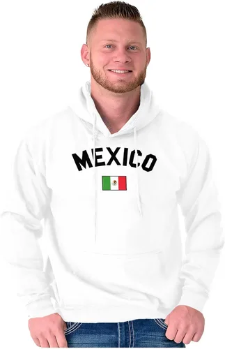Vista 4 de Brisco Brands Sudadera con capucha para mujer y hombre con la bandera del país de México