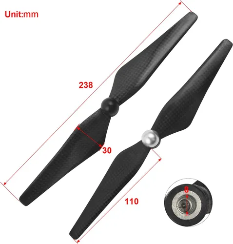 Vista 2 de FLYPIG 9450 Hélices autoaprietantes de fibra de carbono, 2 pares Negro
