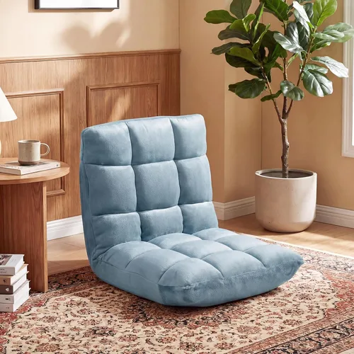 Vista 19 de Silla de piso de espuma viscoelástica con soporte de respaldo ajustable de 14 posiciones
