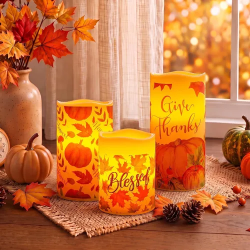 Vista 8 de Treela 3 Piezas Velas Conmemorativas Regalos Conmemorativos Luces LED Sin Llama Cardinal Regalos Religiosos para Pérdida de un Ser Querido Velas Sin