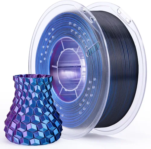 Vista 32 de ELEGOO - Filamento PLA de 1.75 mm (4/64 pulgadas), negro brillante, 2.20 libras, para impresora 3D con brillo centelleante, precisión dimensional