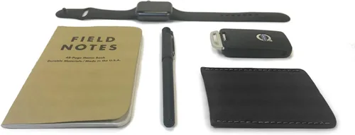Vista 6 de Modern Carry - Funda delgada de cuero para tarjetas de crédito, Funda para tarjeta Gris Medianoche, Moderno