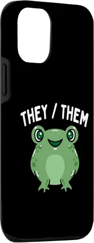 Vista 3 de iPhone 15 Gender Queer They Them Pronombres LGBTQ Pride Month No Binario Case