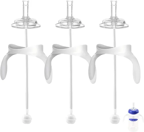 Vista 7 de Kit de conversión de vasos para beber con boquilla para biberones Lansinoh, tapa suave y bola pesada de transición con asas convertidor de 19.7 ft+