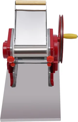 Vista 7 de Máquina para hacer pasta, máquina manual de fideos, rodillo de masa de pasta con cuchilla, fabricante de fideos de manivela para espaguetis