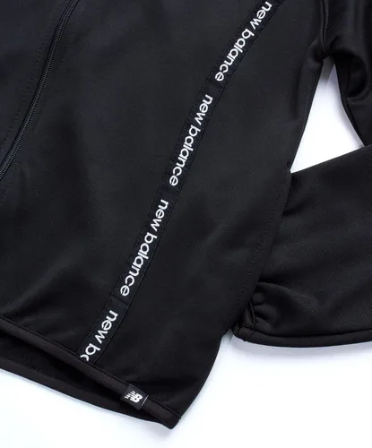 Vista 3 de New Balance Conjunto deportivo de 2 piezas para niña, sudadera y pantalones deportivos con cremallera de forro polar activo, conjunto de pantalones