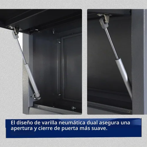 Vista 5 de JZD Armarios de almacenamiento de pared de metal, ideales para garaje, despensa y organización de cuarto de servicio