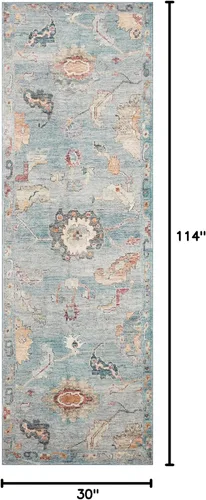 Vista 79 de Loloi Margot - Alfombra de área terracota/laguna de 7'-6" x 9'-6