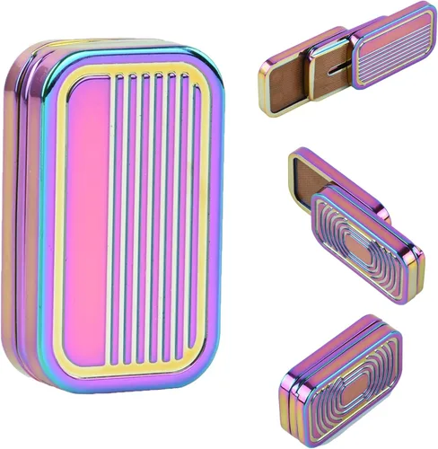 Vista 8 de Juguetes de metal para adultos EDC Fidget Slider magnético TDAH Juguetes para adultos para ansiedad y estrés aliviar el autismo, accesorios de Negro