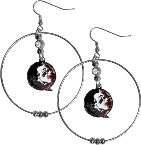 Vista 16 de Siskiyou Sports Pendientes de aro NCAA, 2 pulgadas
