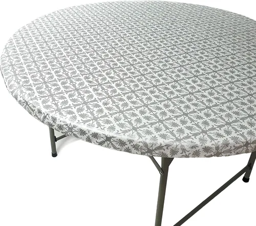 Vista 12 de TopTableCloth Mantel de vinilo de plástico con reverso de franela, 2 unidades, 6 pies, 72 x 30 pulgadas, mantel a cuadros rojos y blancos, esquina
