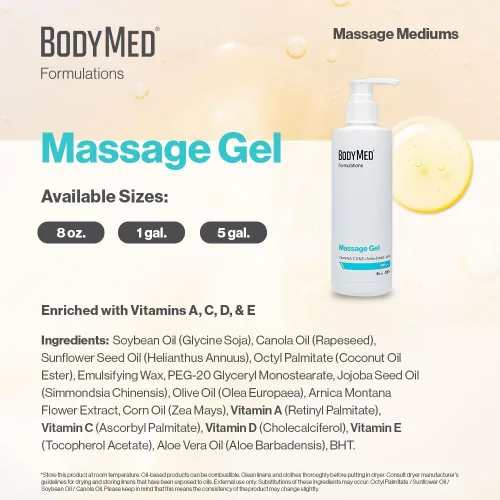 Vista 3 de BodyMed Formulations Gel de masaje, 8 oz. – Sin fragancia, gel totalmente natural para terapia de masaje – Certificado Leaping Bunny – con extracto