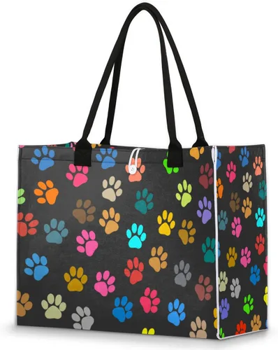 Vista 16 de Pardick Bolsa de mano reutilizable para mujer, bolsa de viaje, trabajo, compras, piscina y playa, A-04, Mediana