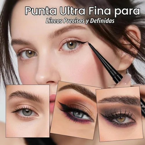 Vista 6 de Delineador de ojos BEPHOLAN D-Tip negro impermeable a prueba de manchas