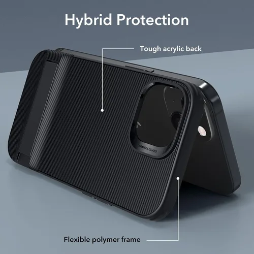Vista 9 de ESR Funda para iPhone 14 Pro, 3 Modos de Soporte, Protección contra Caídas de Grado Militar, Compatible con Carga Inalámbrica, Cubierta Trasera