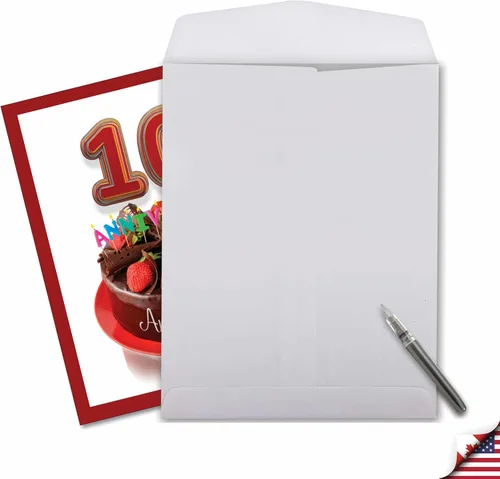 Vista 6 de The Best Card Company - Tarjeta jumbo del 10º aniversario con sobre (8.5 x 11 pulgadas) - Felicitaciones grandes por 10 años de matrimonio - Gran