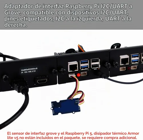 Vista 6 de GeeekPi Soporte de rack de 19 pulgadas para Raspberry Pi 5, con 4 adaptadores PCIe a M.2 NVMe SSD y pantalla OLED, compatible con rack de servidores