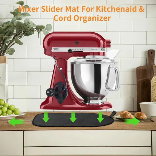 Vista 7 de Tapete deslizante para batidora Kitchenaid, tapete deslizante movedor para batidora Kitchenaid de 4.5-5 cuartos con cabezal inclinable de pie