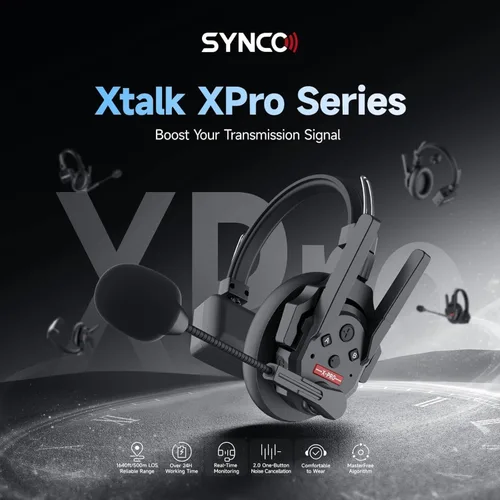 Vista 3 de SYNCO Xtalk XPro2 - Sistema de auriculares de intercomunicación inalámbrico