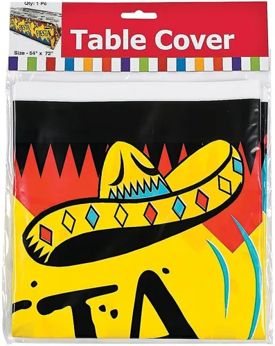 Vista 2 de Fun Express Mantel de plástico Fiesta - Suministros para fiestas, decoración de mesa desechable