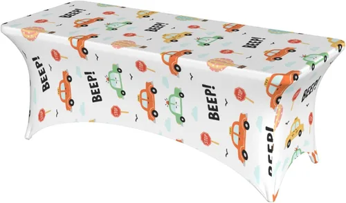 Vista 19 de Mantel rectangular ajustable de elastano elástico con estrellas patrióticas americanas de 4 pies, protector de mesa para fiestas, eventos
