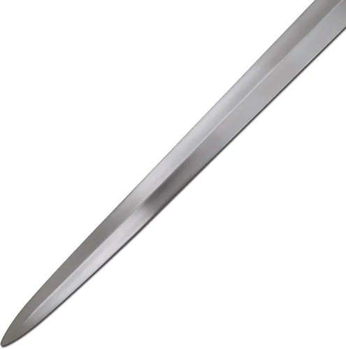 Vista 3 de Medieval Warrior Espada larga con mango de oro Writhen de rama alemana del siglo XV y media espada con vaina de cuero real
