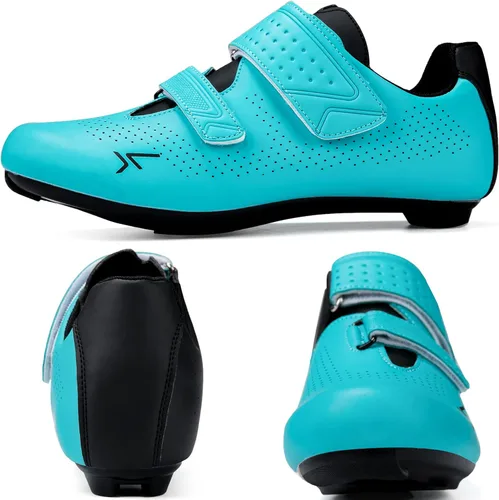 Vista 3 de Zapatos de ciclismo para hombre y mujer, compatibles con Peloton Road Bike Riding Bicycle Pre-instalados Delta Cleats