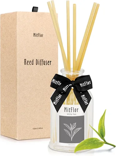 Vista 9 de MitFlor - Difusor de habitación, juego de difusor de varillas de ciprés de cedro con varillas de ratán natural, aromas refrescantes y limpios