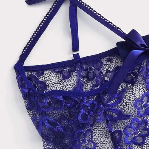 Vista 5 de Lencería sexy de encaje para mujer, lencería sexy con escote en V profundo, lencería de encaje de una pieza, lencería para mujer, sexo travieso A4